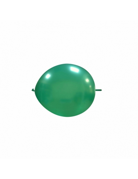 Globos Latex Redondos 2 Nudos 15cm Metalizado Verde Oscuro