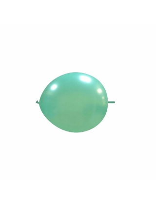 Globos Latex Redondos 2 Nudos 15cm Metalizado Aguamarina