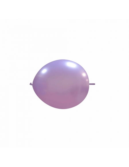 Globos Latex Redondos 2 Nudos 15cm Metalizado Lavanda