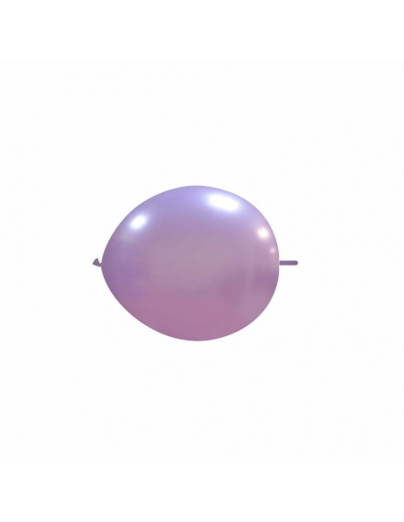 Globos Latex Redondos 2 Nudos 15cm Metalizado Lavanda