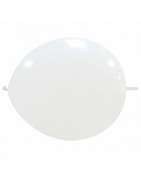 Globos Latex Redondos 2 Nudos 35cm Pastel Blanco PL01