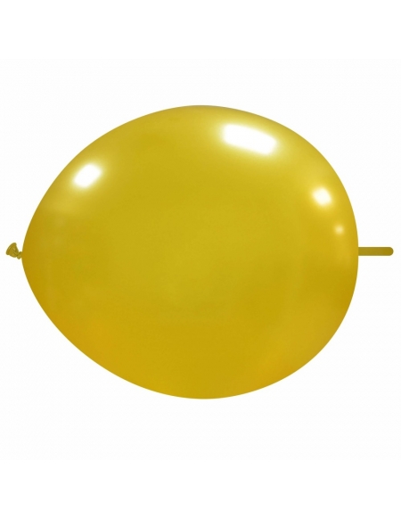 Globos Latex Redondos 2 Nudos 35cm Metalizado Oro ML39