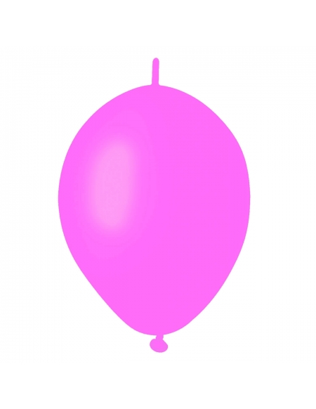 Globos Latex Redondos 2 Nudos 35cm Metalizado Fucsia ML64