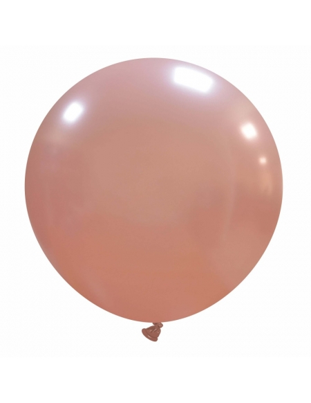 Globos Latex Esfericos 75cm Metalizado Oro Rosa