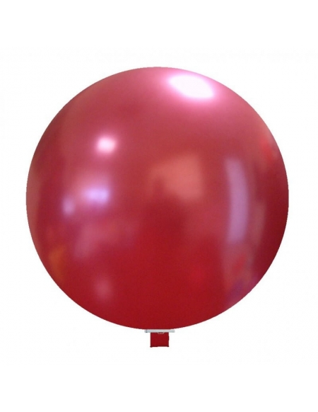 Globos Latex Esfericos 100cm Metalizado Rojo Oscuro