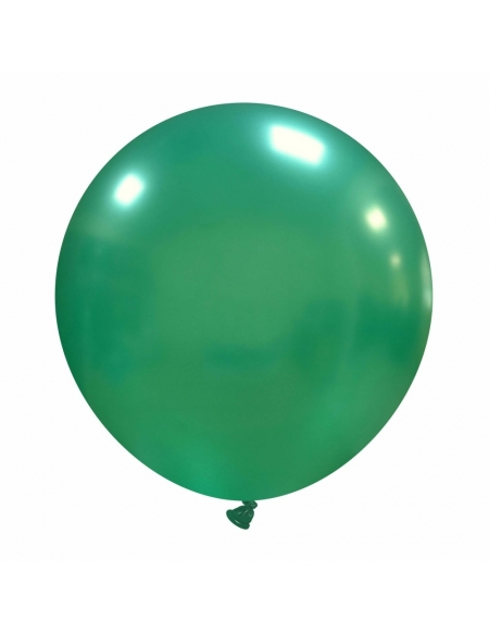 Globos Latex Esfericos 40cm Metalizado Verde Oscuro