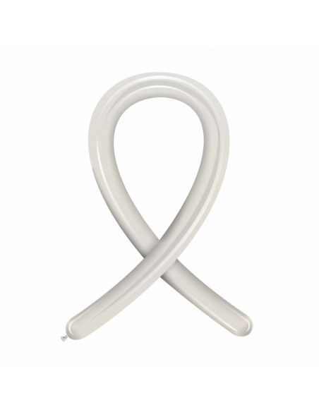 Globos Latex Globoflexia 260 Metalizado Blanco