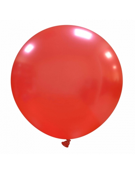 Globos Latex Esfericos 75cm Metalizado Rojo Oscuro