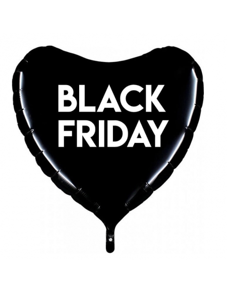 Globos Black Friday Foil Corazon 45cm