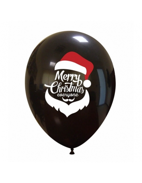 Globo Merry Christmas Everyone Redondo 30cm Negro