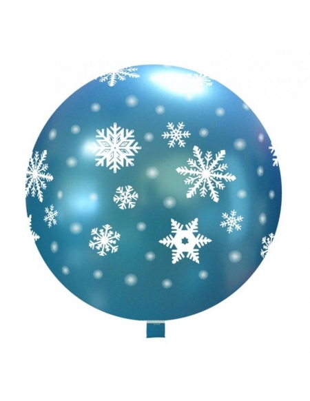 Globo Copos de Nieve Esferico 75cm Azul