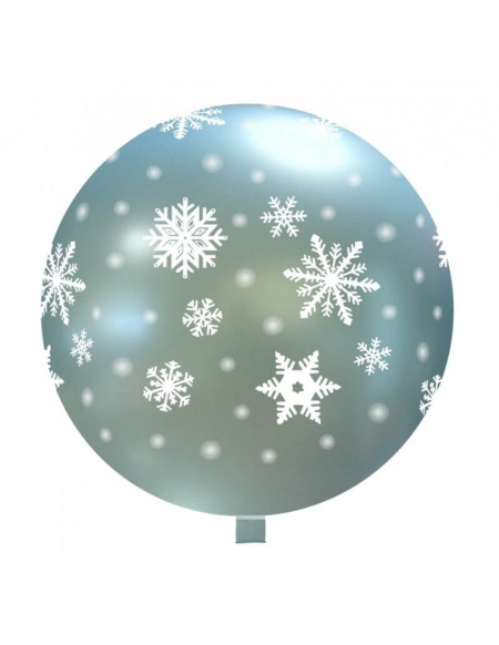 Globo Copos de Nieve Esferico 75cm Celeste