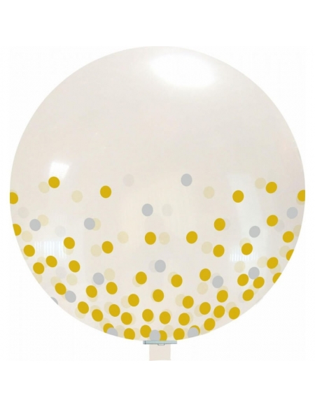 Globo Confetti Boom Esferico 75cm Transparente