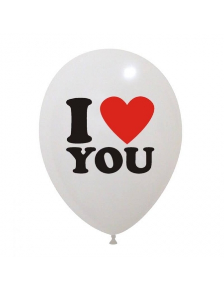 Globo I Love You Redondo 30cm Blanco