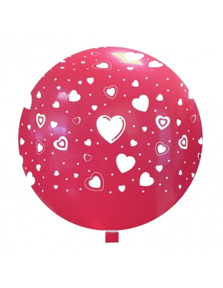 Globos Corazones Redondo 80cm Rojo