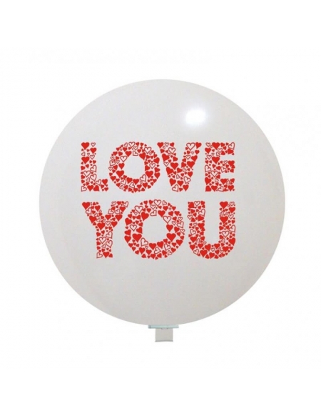 Globo Love You Redondo 80cm Blanco