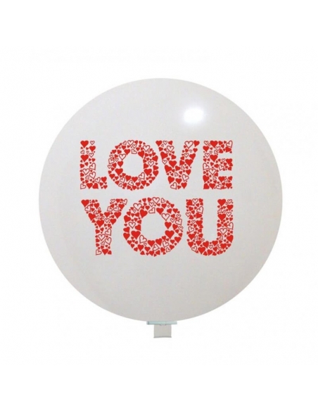 Globo Love You Redondo 80cm Blanco