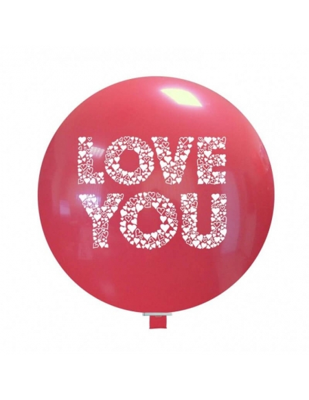 Globo Love You Redondo 80cm Rojo