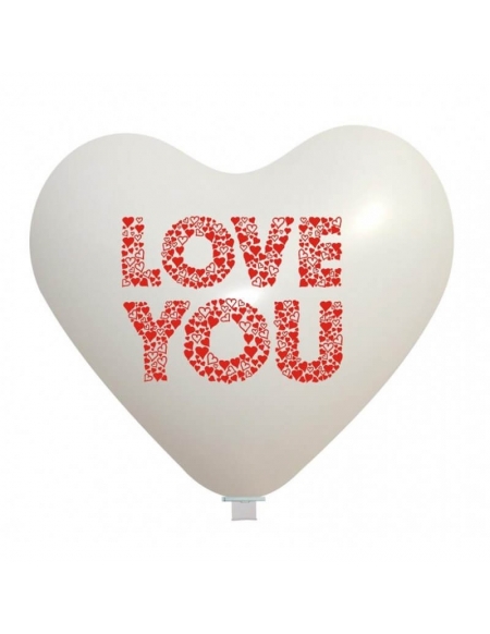 Globo Love You Corazon 65cm Blanco