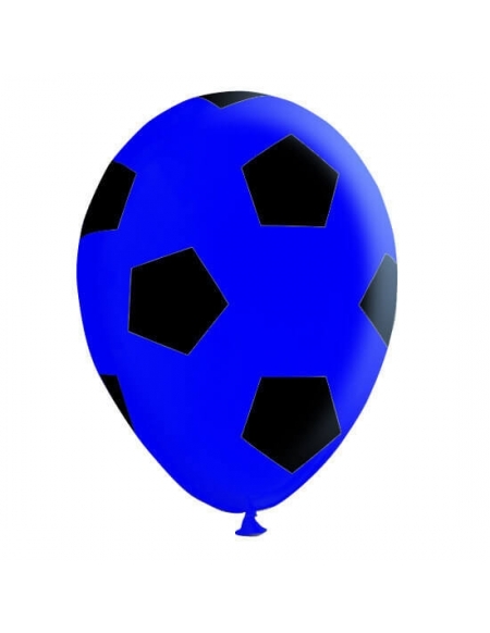 Globos Pelota Futbol Latex Redondos 30cm Pastel Azul
