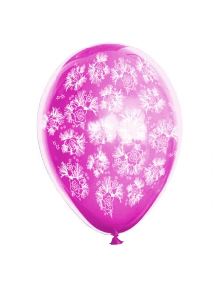 Globos Rosas Latex Redondos 30cm Metalizado Rosa