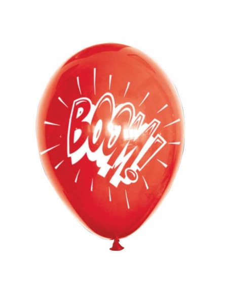 Globos Boom Latex Redondos 30cm Pastel Rojo