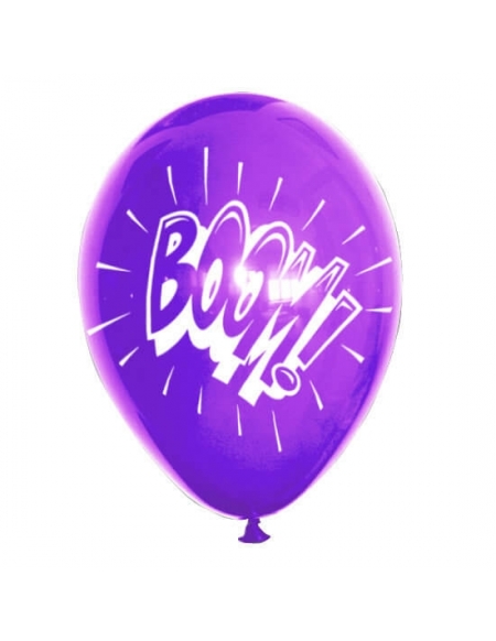 Globos Boom Latex Redondos 30cm Pastel Purpura