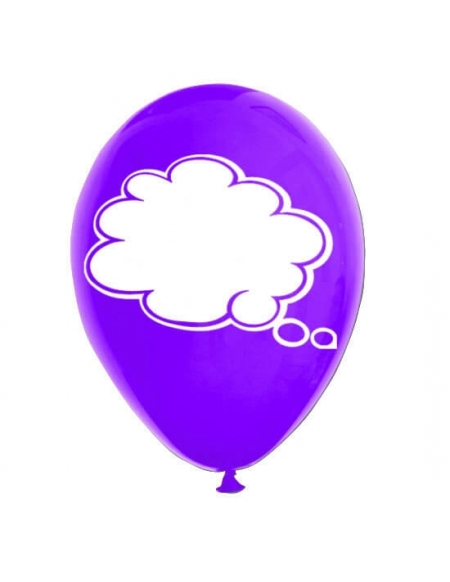 Globos Nubes Latex Redondos 30cm Pastel Purpura