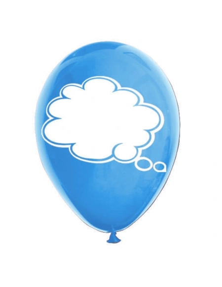 Globos Nubes Latex Redondos 30cm Pastel Celeste