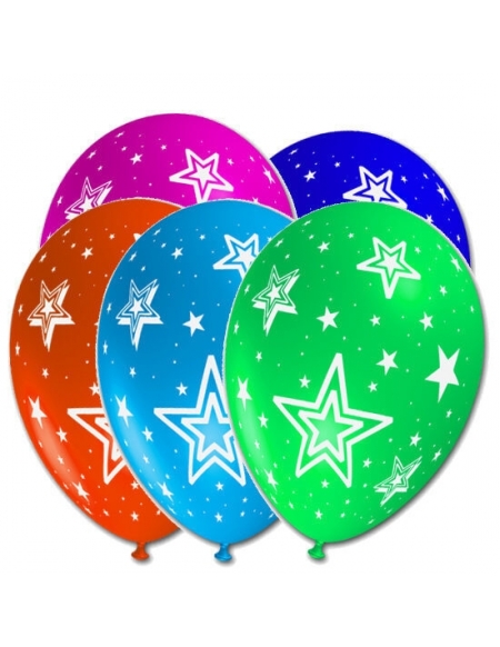 Globos Estrellas Dobles Latex Redondos 30cm Pastel Surtido