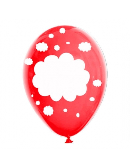 Globos Nubes Marco Latex Redondos 30cm Pastel Rojo