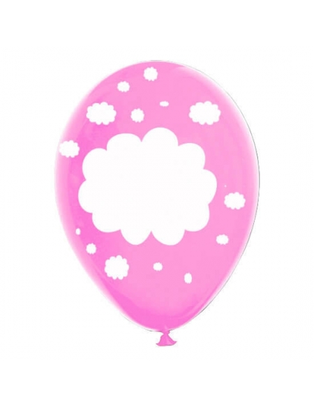 Globos Nubes Marco Latex Redondos 30cm Pastel Rosa