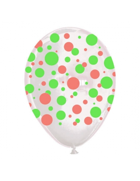 Globos Puntos 2 Colores Latex Redondos 30cm Pastel Blanco