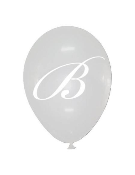 Globos Letra B Latex Redondo 30cm Cristal