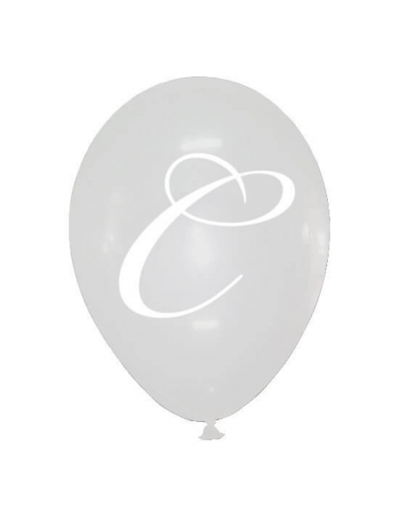 Globos Letra C Latex Redondo 30cm Cristal