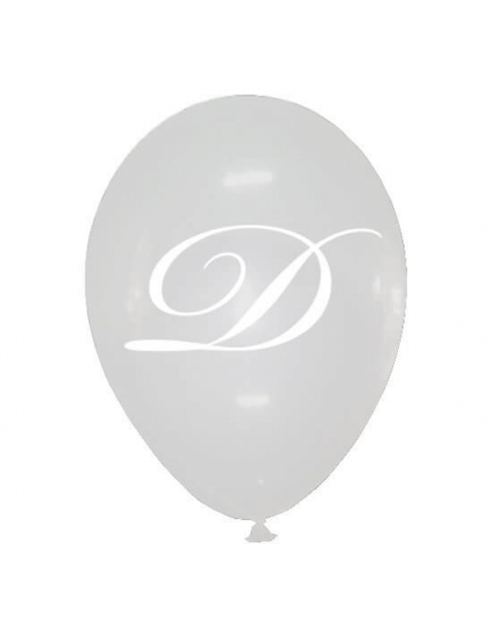 Globos Letra D Latex Redondo 30cm Cristal