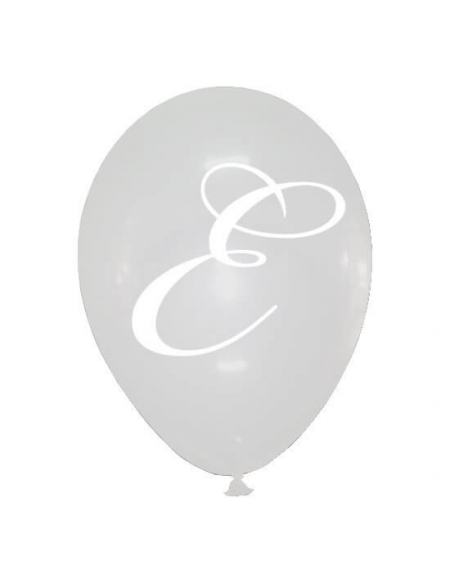 Globos Letra E Latex Redondo 30cm Cristal