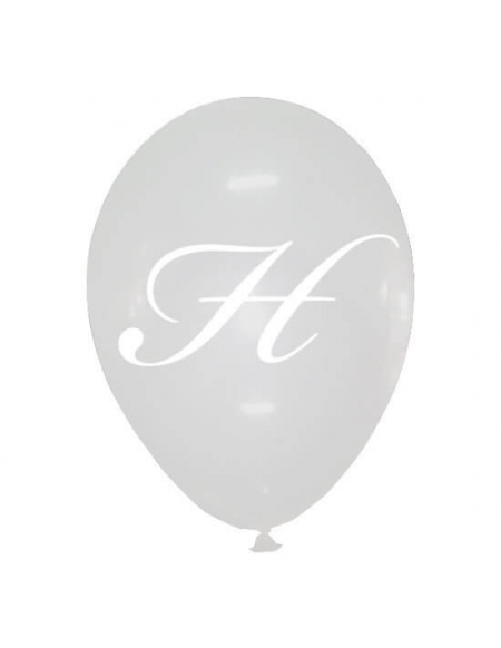 Globos Letra H Latex Redondo 30cm Cristal