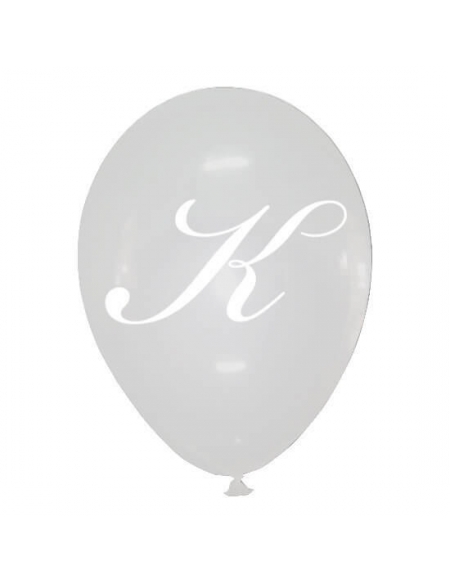 Globos Letra K Latex Redondo 30cm Cristal