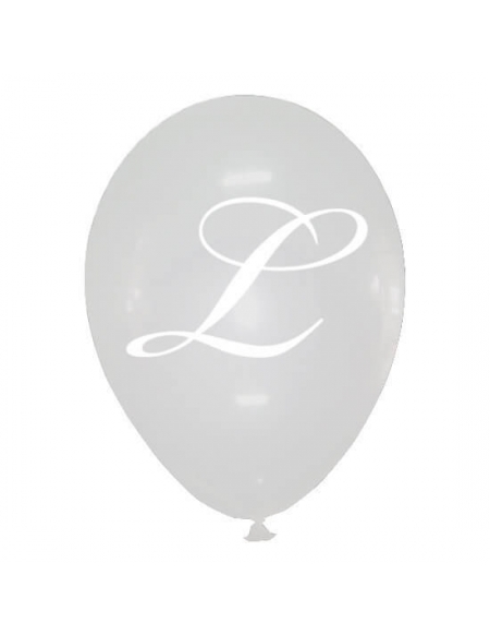 Globos Letra L Latex Redondo 30cm Cristal