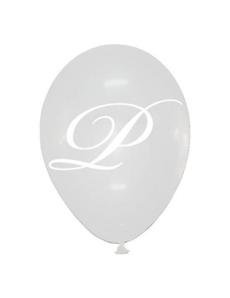 Globos Letra P Latex Redondo 30cm Cristal