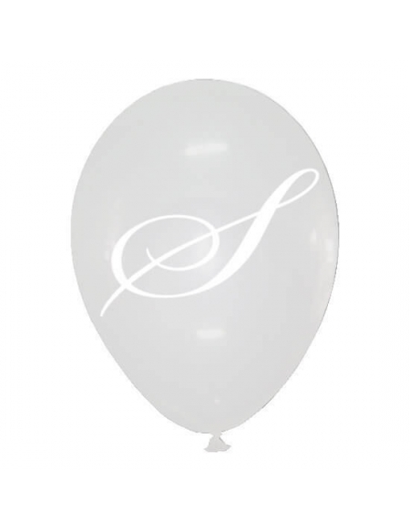 Globos Letra S Latex Redondo 30cm Cristal