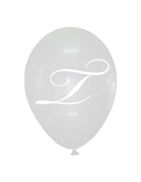 Globos Letra T Latex Redondo 30cm Cristal