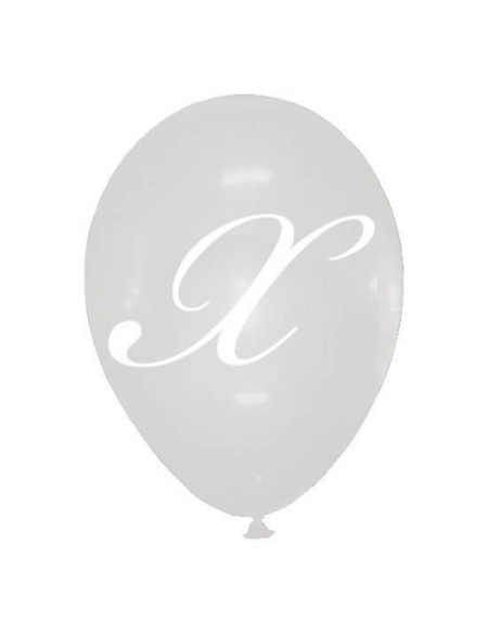 Globos Letra X Latex Redondo 30cm Cristal