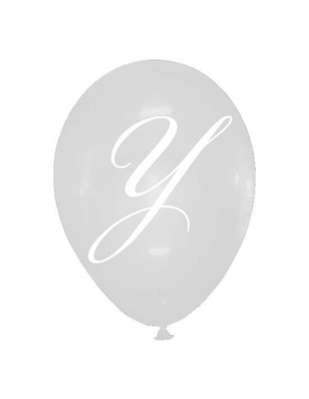 Globos Letra Y Latex Redondo 30cm Cristal