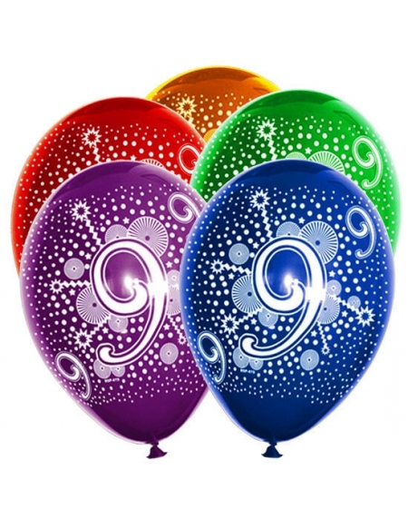 Mirar furtivamente altavoz Hassy Comprar Globos Numero 9 Latex Redondo 30cm