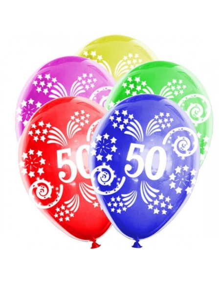 Globos Numero 50 Latex Redondo 30cm