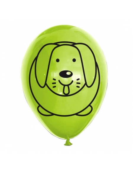 Globo Perro Latex Redondos 30cm Pastel Verde