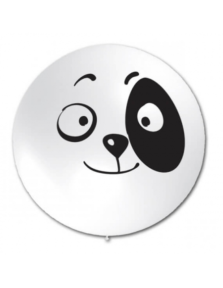 Globo Carita Oso Panda Latex Esferico 100cm