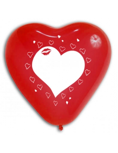 Globos San Valentin Corazon Besos Latex Corazon 100cm